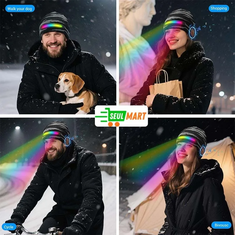 Wireless LED Cap Headphones V5.3