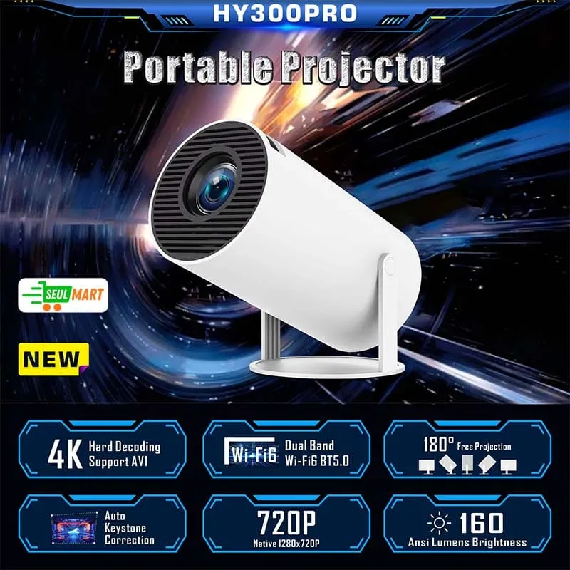 JUNUO HY300 Pro Mini HD Projector
