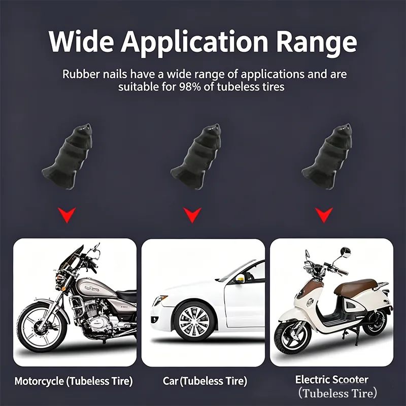 Car Tire Repair Kit with Rubber Nail Screw for Car Tyre Repairs - Image 2